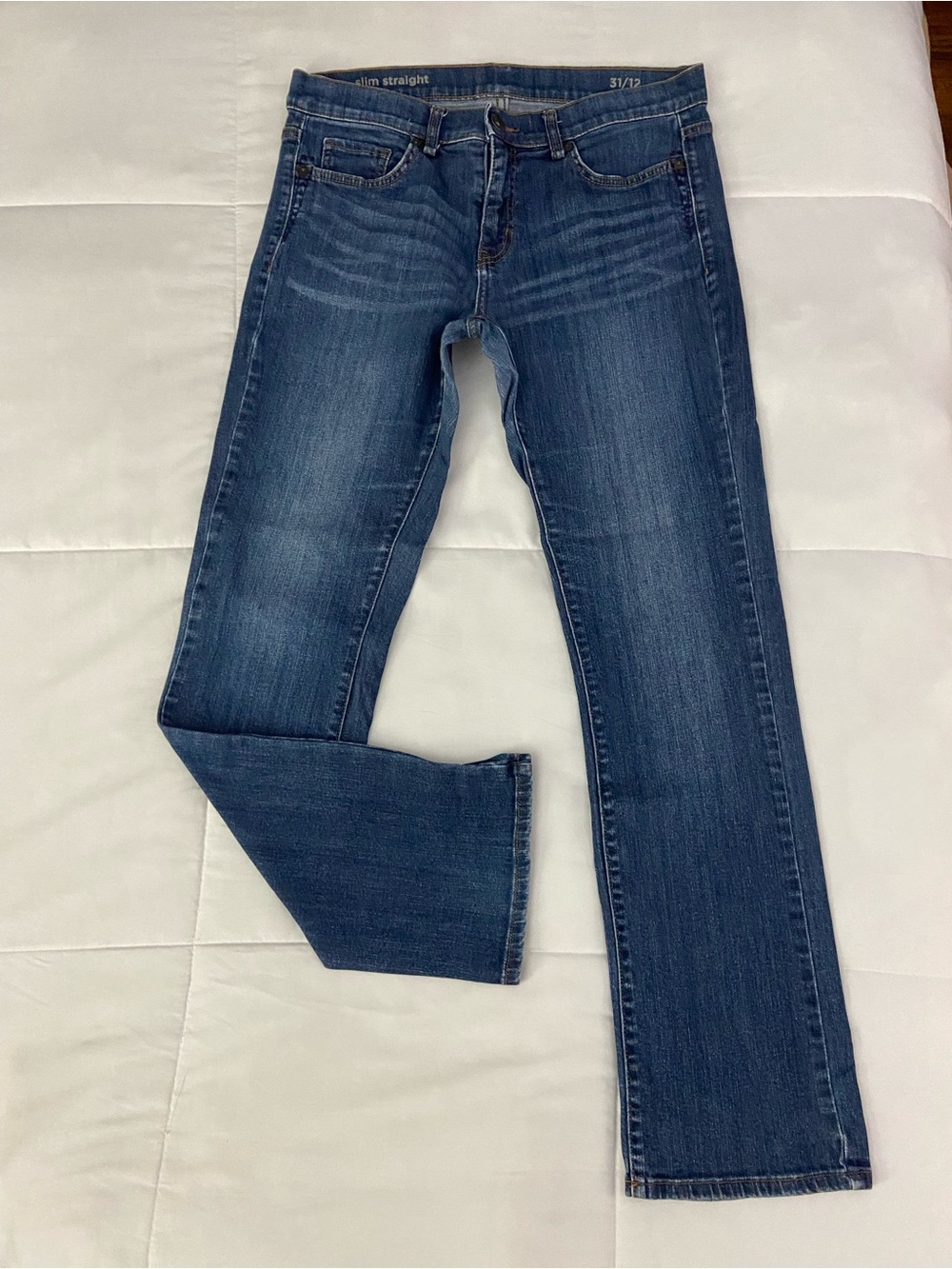 jcpenney Women's Slim Straight Leg Jeans in Dark Blue Wash